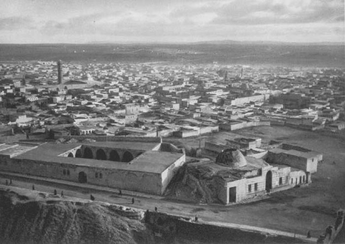 The town of Aleppo seen from the citadel