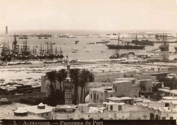 Alexandria harbour c. 1870-1880s photographed by L.Fiorillo