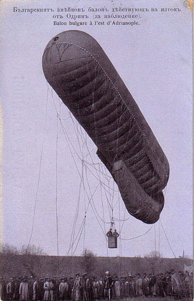 Bulgarian occupation period, a military observation balloon
