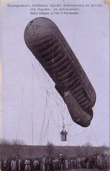 Bulgarian occupation period, a military observation balloon