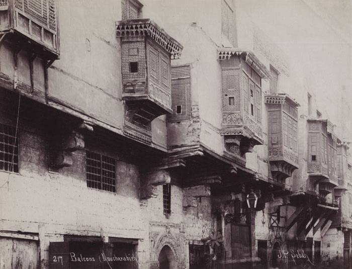 Cairo windows photographed by Pascal Sebah 1880s