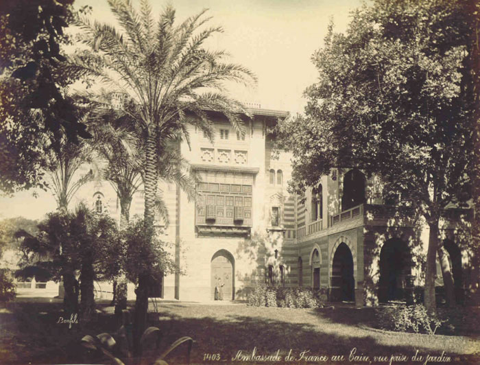 French Embassy of Cairo, photographed by Bonfils 1890s