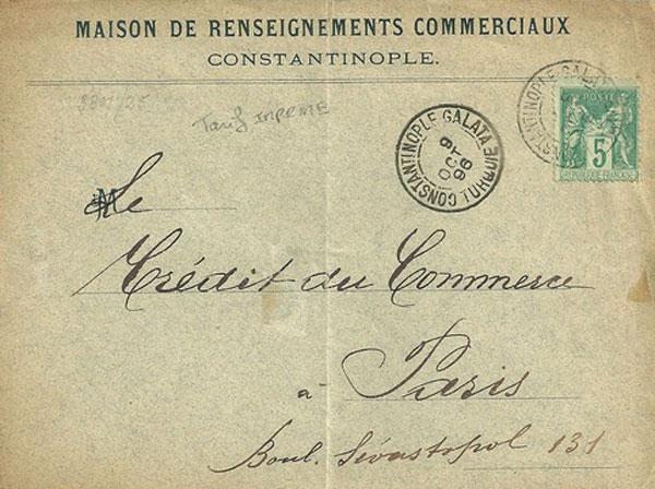 Maison des Renseignements Commerciaux, Constantinople - 1896