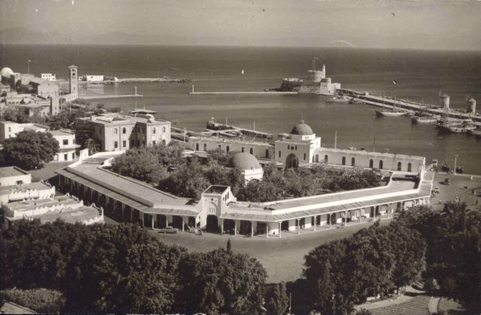 Rhodes, view of the New Market, 1950s