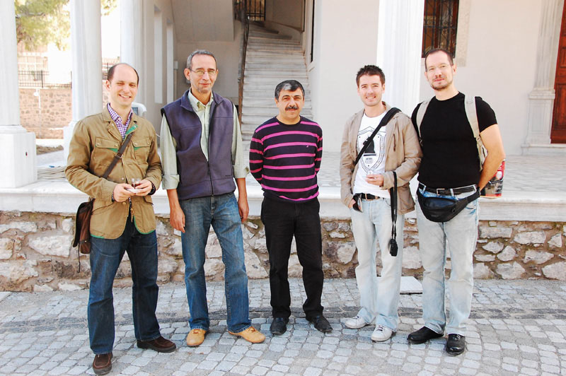 Andrew Simes leading the intrepid party on a hunt to find relicts of old Churches of Izmir
