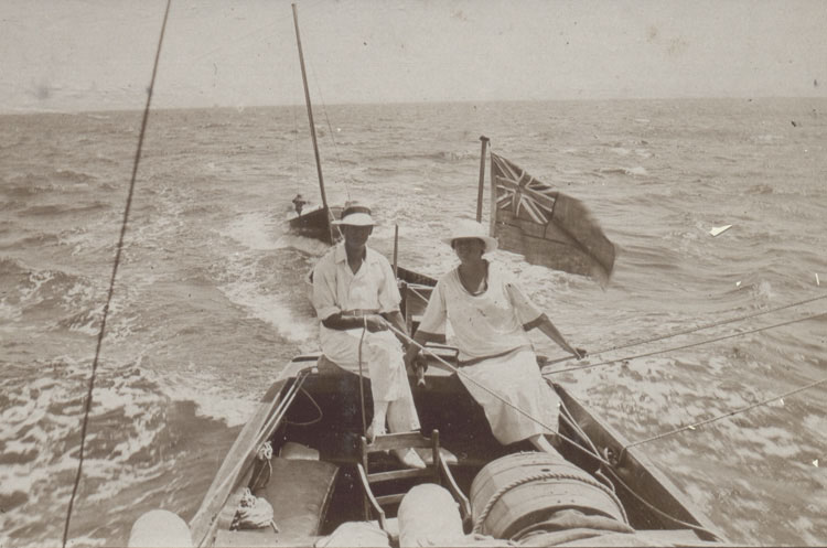 Bernard and Jennie Tubini at sea