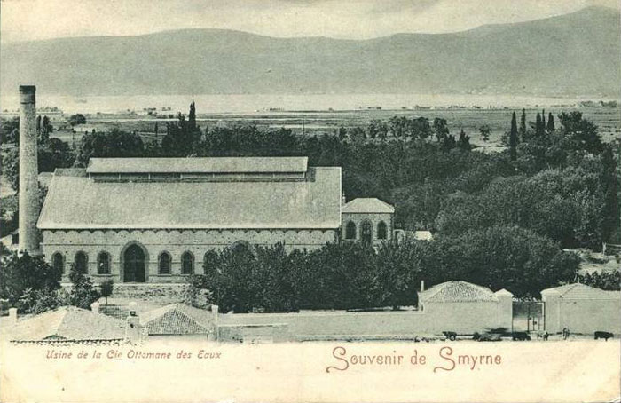 Archive view of the waterworks of Smyrna