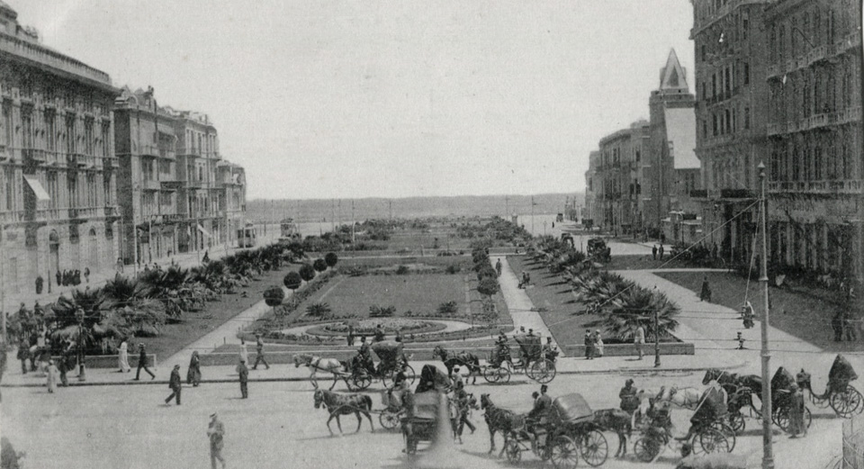The French Garden, Alexandria, Egypt, late 19th century when the city had a truely European feel and had a substantial European origin population living there.