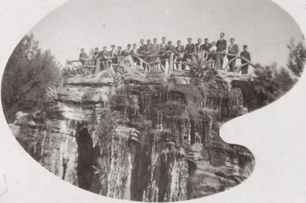 view of the pools