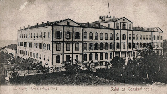 Archive postcard views of St. Joseph School in Kadıköy